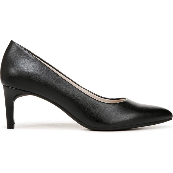 LifeStride Womens Black Polyurethane (PU) Alexis Closed Pointed Toe Pumps Heels - Picture 6 of 9